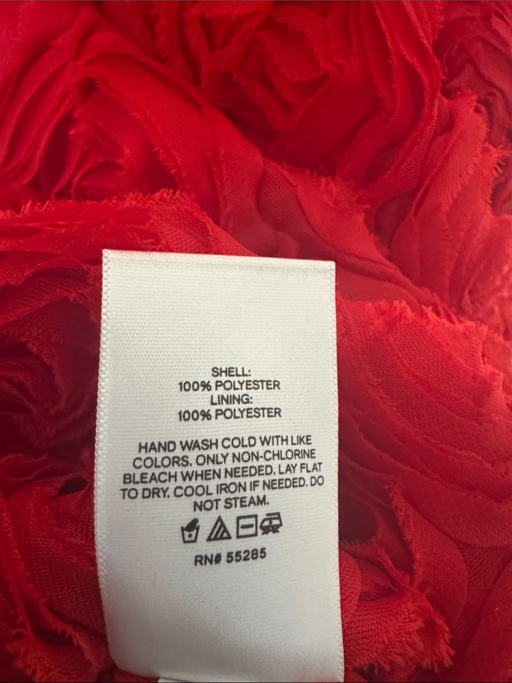 Express Red Floral Rosette Spaghetti Strap Dress - Picture 4 of 8